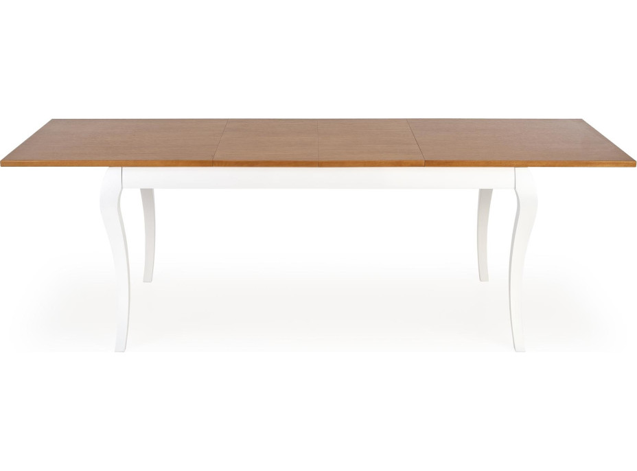 Jedálenský stôl WINNIE 160(240)x90x76 cm - rozkladací - tmavý dub/biely