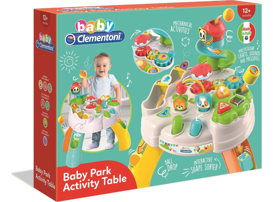 CLEMENTONI BABY Interaktívny hrací stolík Activity Park so svetlami a zvukmi