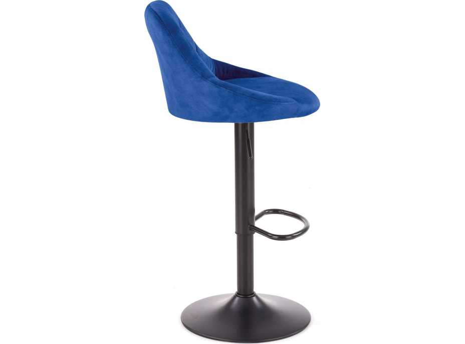 Barová stolička LINDA - modrá - výškovo nastaviteľná