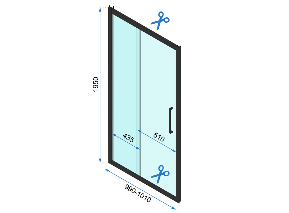 Sprchové dvere MAXMAX Rea RAPID slide 100 cm - chróm