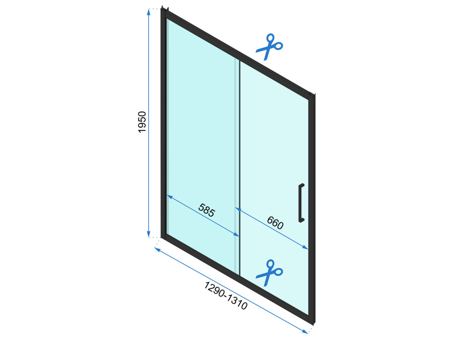 Sprchové dvere MAXMAX Rea RAPID slide 130 cm - chróm