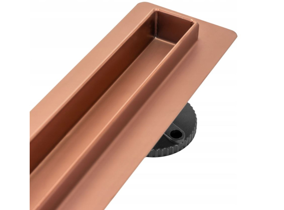 Sprchový žľab MAXMAX Rea NEO PRE SLIM - medený brúsený