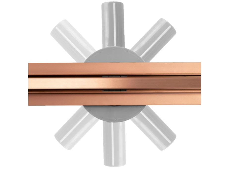 Sprchový žľab MAXMAX Rea NEO PRE SLIM - medený brúsený