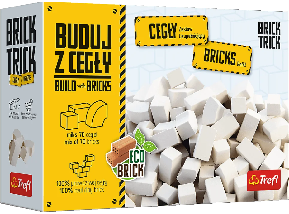 TREFL BRICK TRICK Balenie bielych tehál mix 70ks