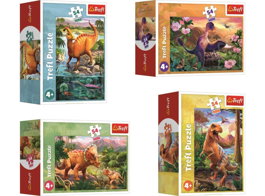 TREFL Displej Puzzle Úžasní dinosaury 54 dielikov (40 ks)