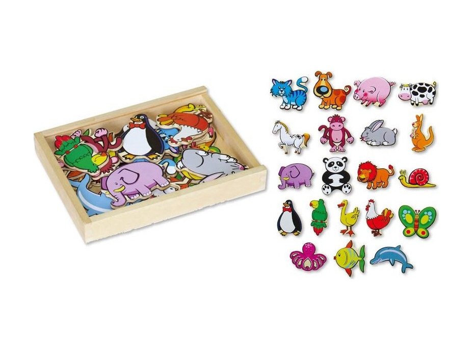 BABU Drevené magnetky - zvieratká