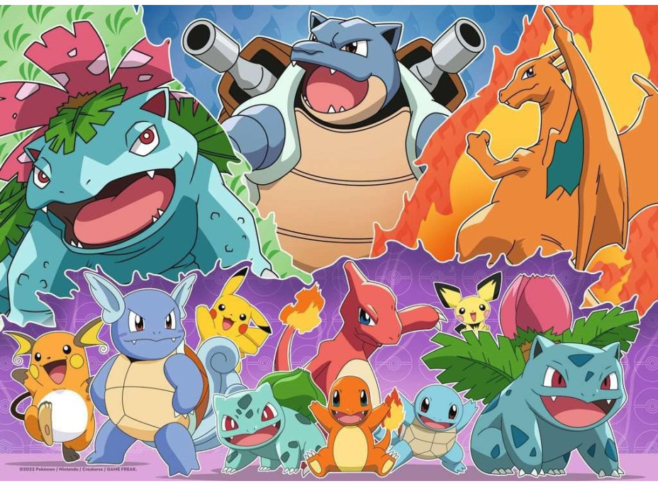 RAVENSBURGER Puzzle Pokémon 4x100 dielikov