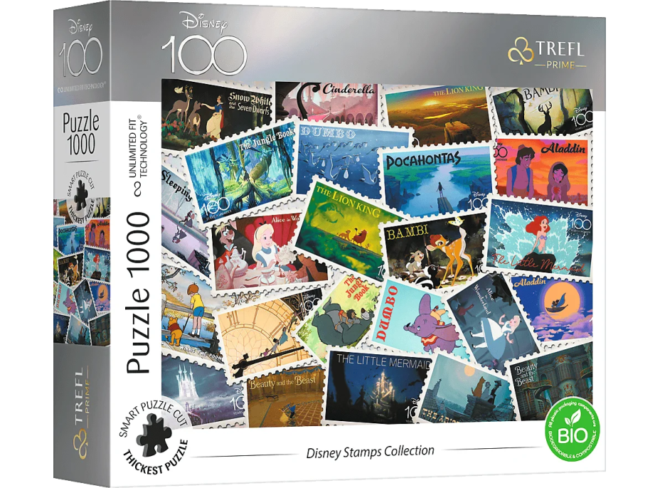 TREFL Puzzle UFT Disney 100 rokov: Poštové známky 1000 dielikov
