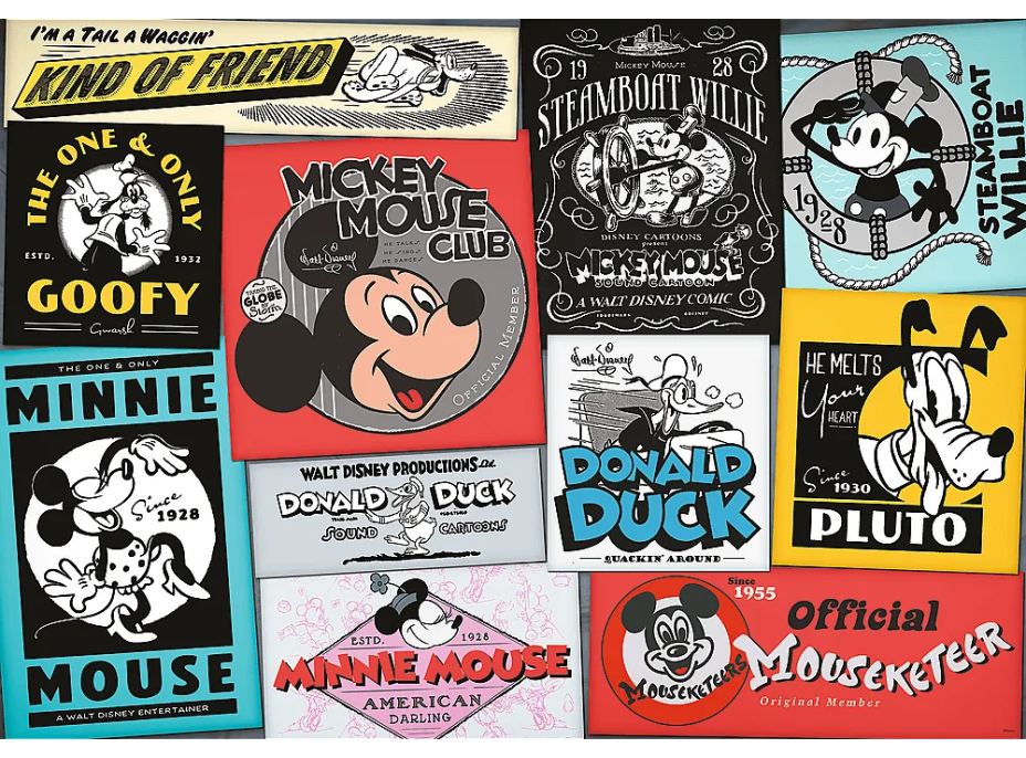 TREFL Puzzle UFT Disney 100 rokov: Retro plagáty 1000 dielikov