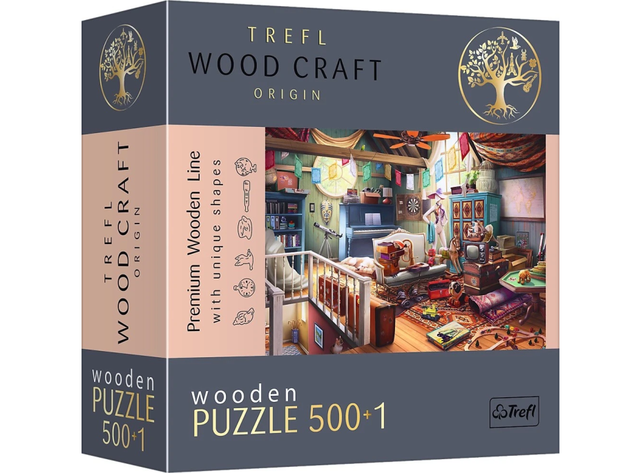 Trefl Wood Craft Origin puzzle Poklady na pôde 501 dielikov