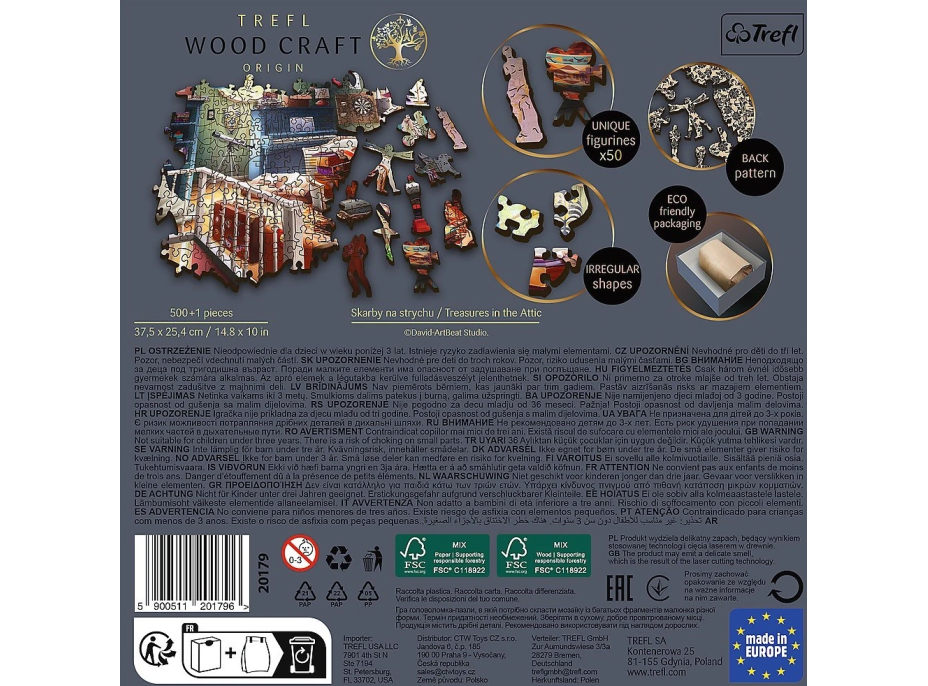 Trefl Wood Craft Origin puzzle Poklady na pôde 501 dielikov