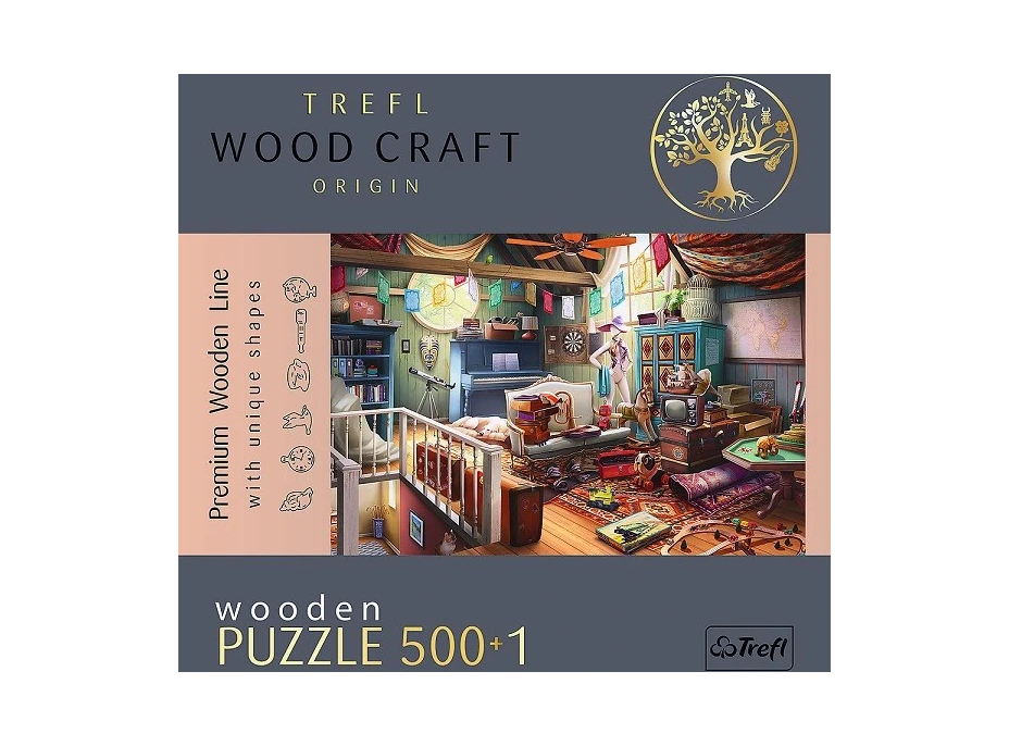 Trefl Wood Craft Origin puzzle Poklady na pôde 501 dielikov