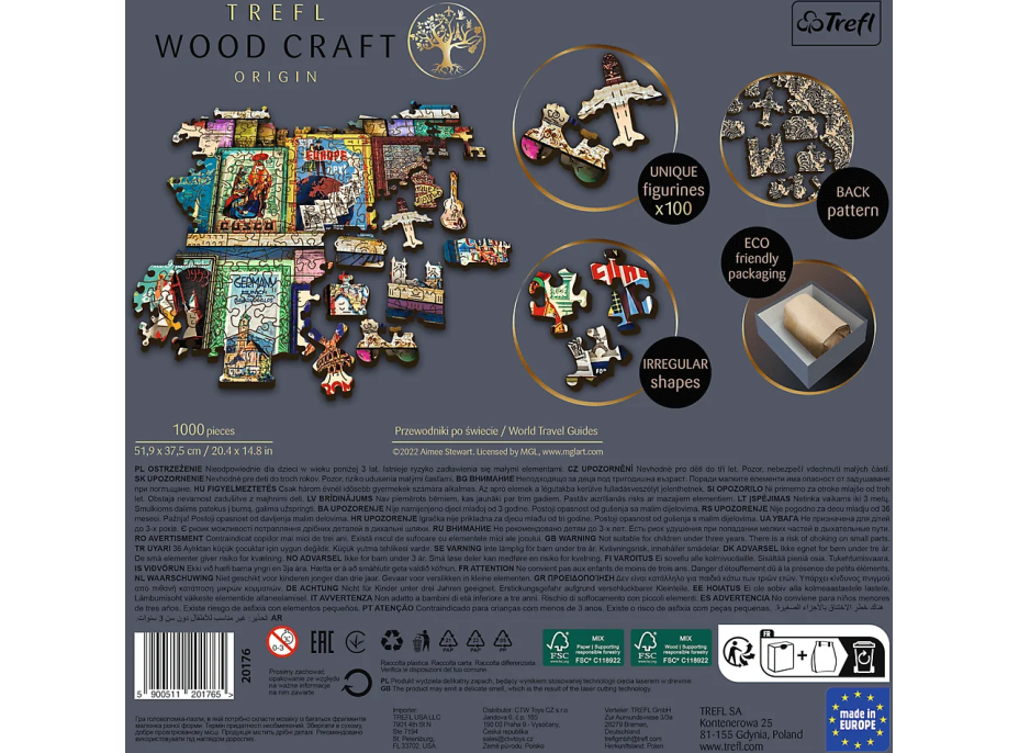 TREFL Wood Craft Origin puzzle Sprievodcovia 1000 dielikov