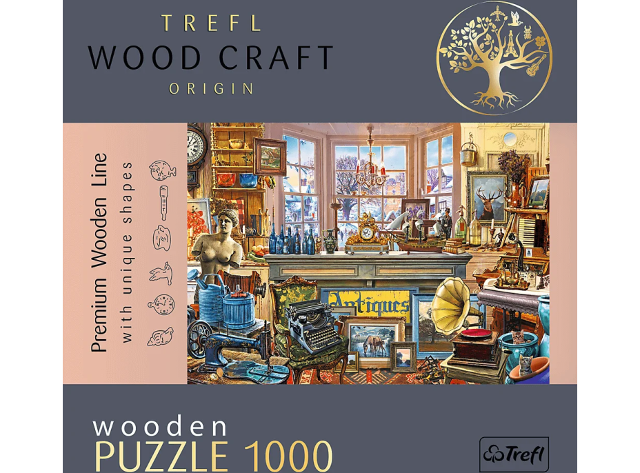 TREFL Wood Craft Origin puzzle Starožitníctvo 1000 dielikov