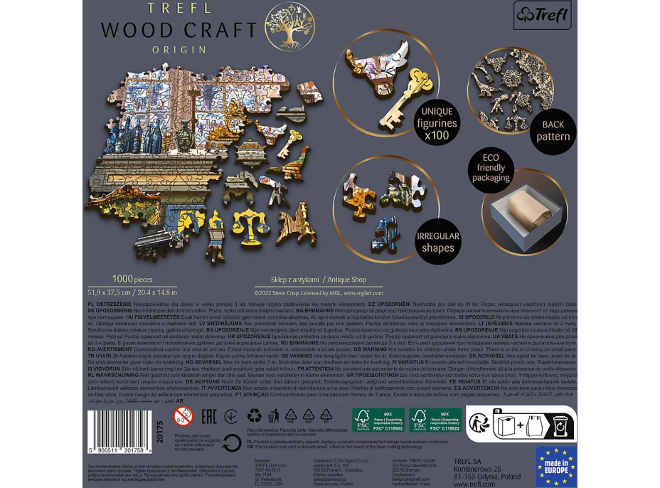 TREFL Wood Craft Origin puzzle Starožitníctvo 1000 dielikov