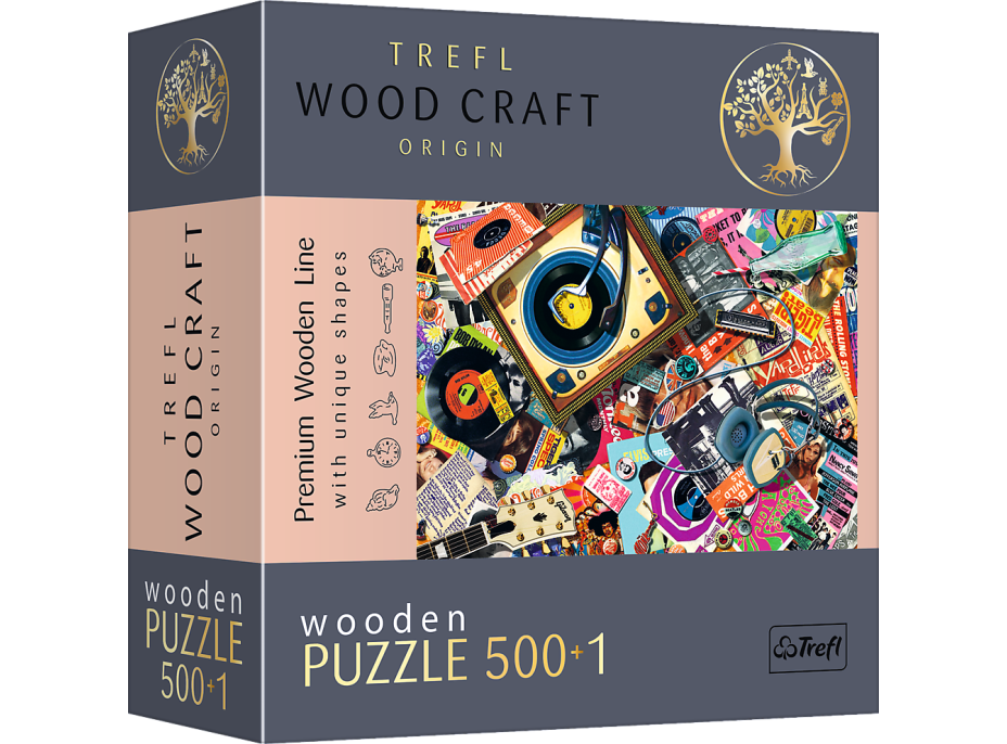 Trefl Wood Craft Origin puzzle Vo svete hudby 501 dielikov