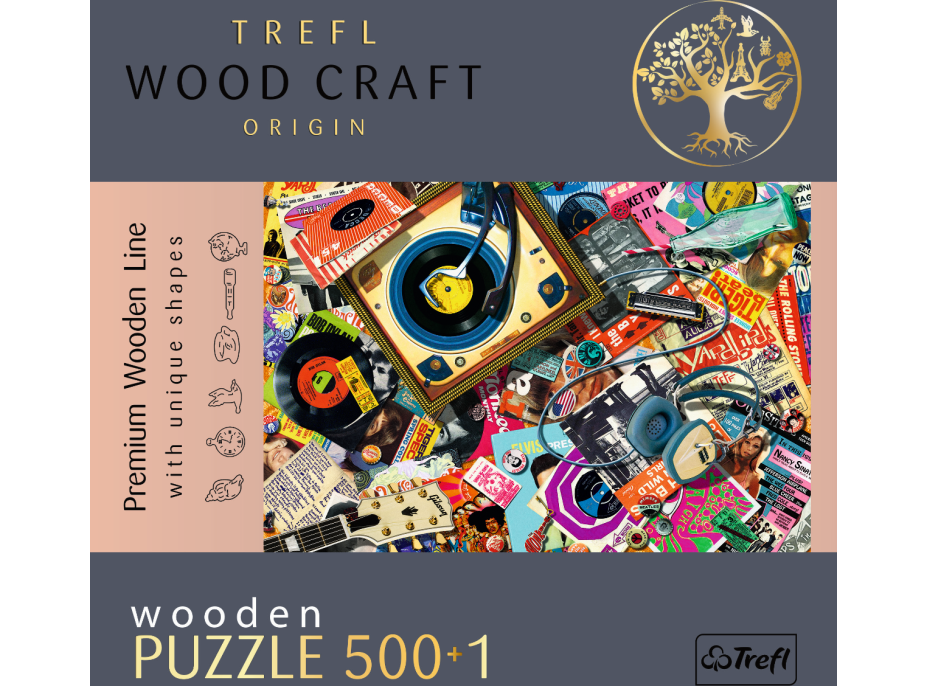 Trefl Wood Craft Origin puzzle Vo svete hudby 501 dielikov