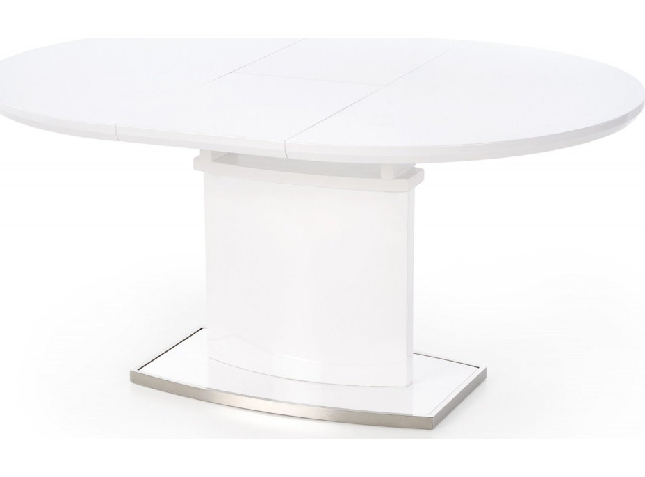 Jedálenský stôl FRANK - 120(160)x120x76 - rozkladací - biely