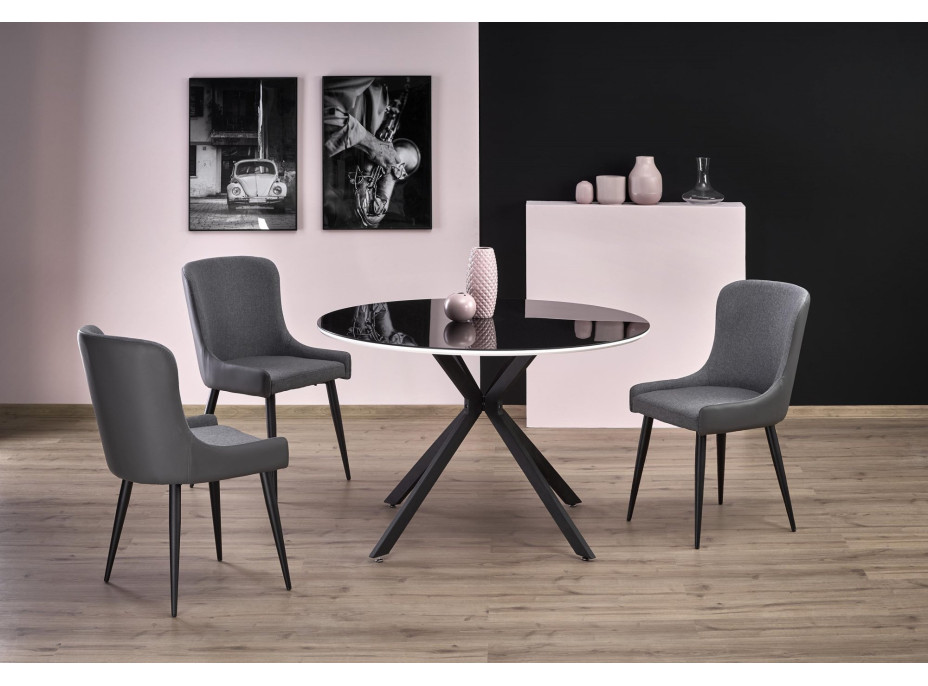 Jedálenský stôl VELAR - čierny/biely
