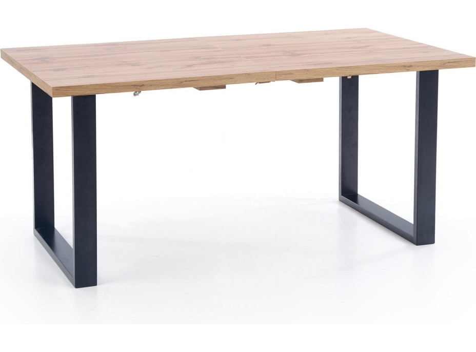 Jedálenský stôl NOVE - 135(185)x85x74 cm - rozkladací - dub wotan/čierny