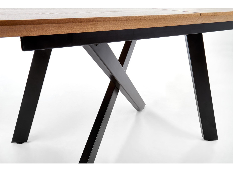 Jedálenský stôl CHRIS 2 - 160(200)x90x76 cm - rozkladací - prírodný dub/čierny