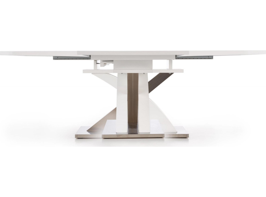 Jedálenský stôl STEVEN 2 - 160(220)x90x77 cm - rozkladací - biely