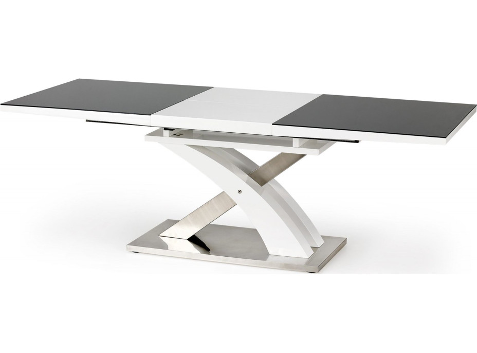 Jedálenský stôl STEVEN 2 - 160(220)x90x77 cm - rozkladací - čierny
