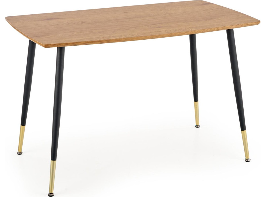 Jedálenský stôl LOUIS 120x70x76 cm - dub zlatý/čierny