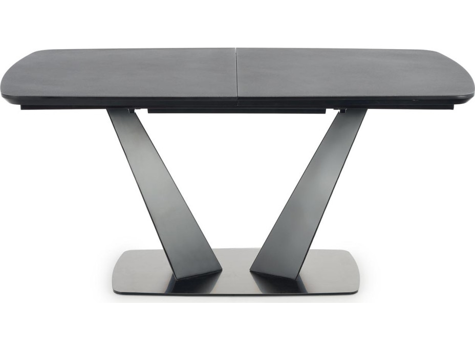Jedálenský stôl FANNY - 160(220)x90x76 cm - rozkladací - tmavo šedý/čierny