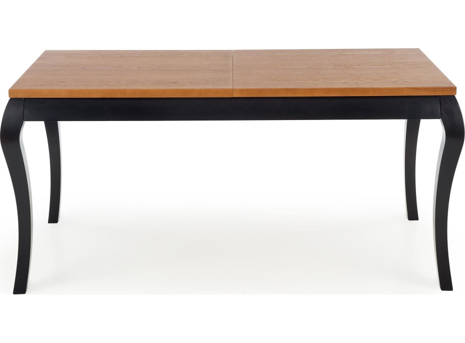 Jedálenský stôl WILLIAM - 160(240)x90x76 cm - rozkladací - dub tmavý/čierny