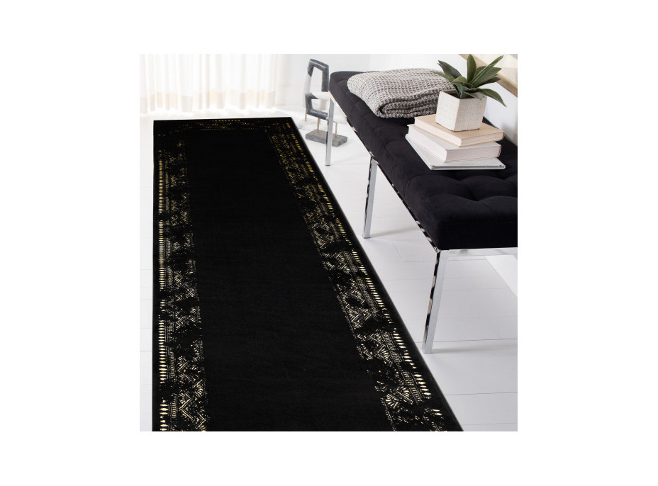 Behúň Gloss 408C 86 geometric black/gold