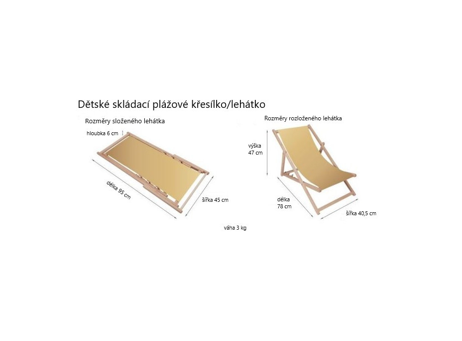 Detské skladacie lehátko - RUŽOVÁ BALETKA