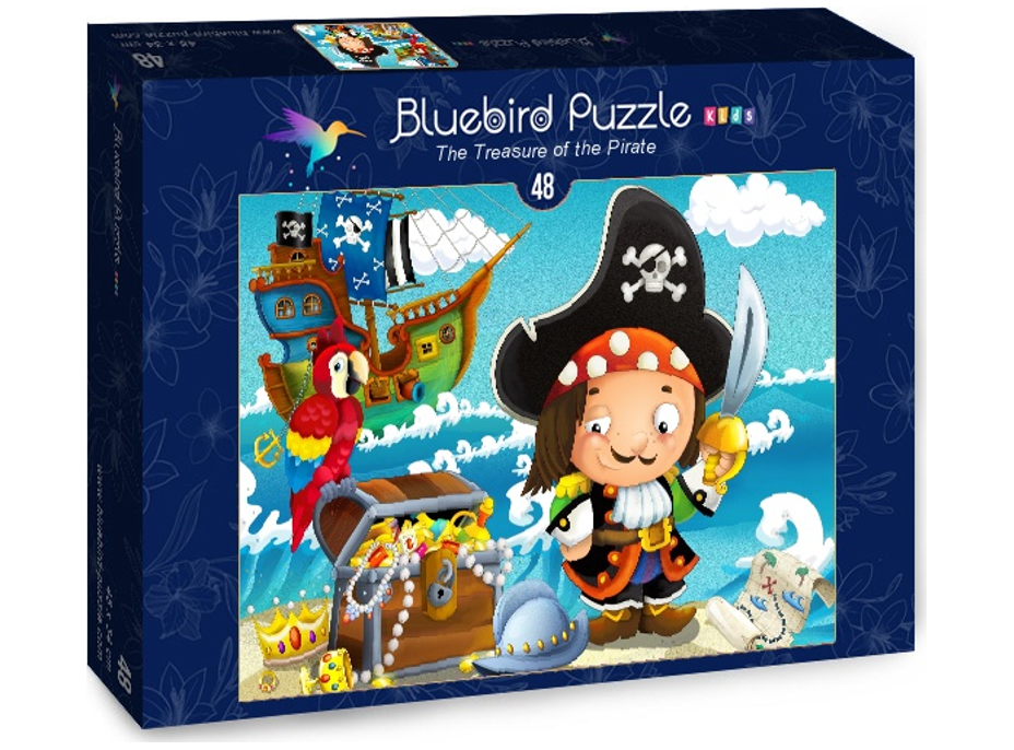 BLUEBIRD Puzzle Poklad pirátov 48 dielikov