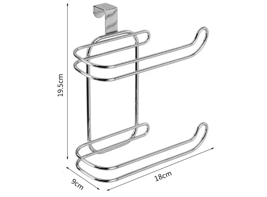 Držiak toaletného papiera DOUBLE - kov - chrómový