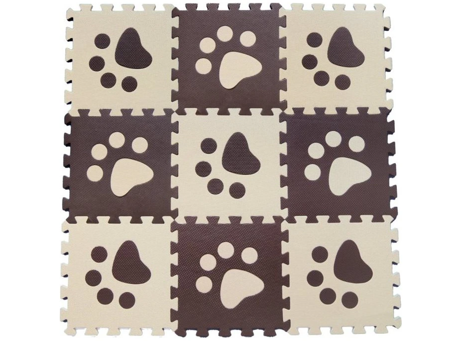 Penové BABY puzzle Hnedé labky B (29,5x29,5)