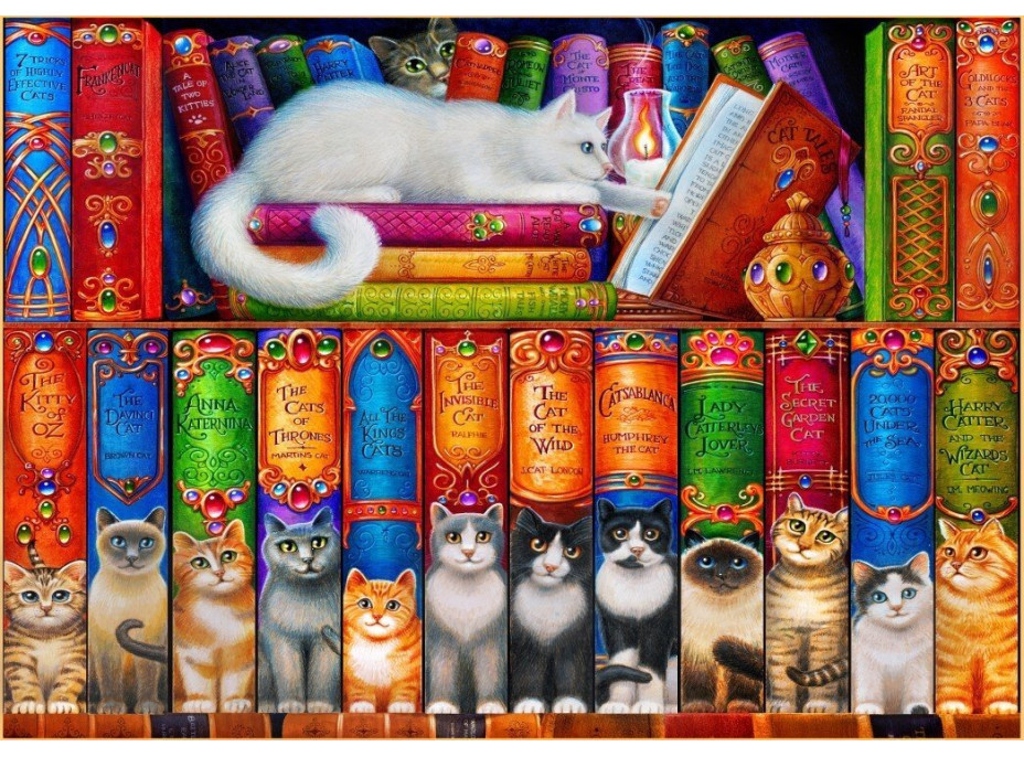 BLUEBIRD Puzzle Mačacia knihovnička 150 dielikov