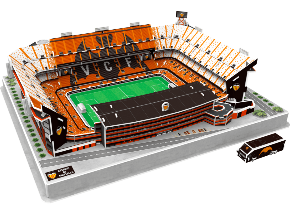 3D PUZZLE STADIUM Svietiace 3D puzzle Štadión Mestalla - FC Valencia