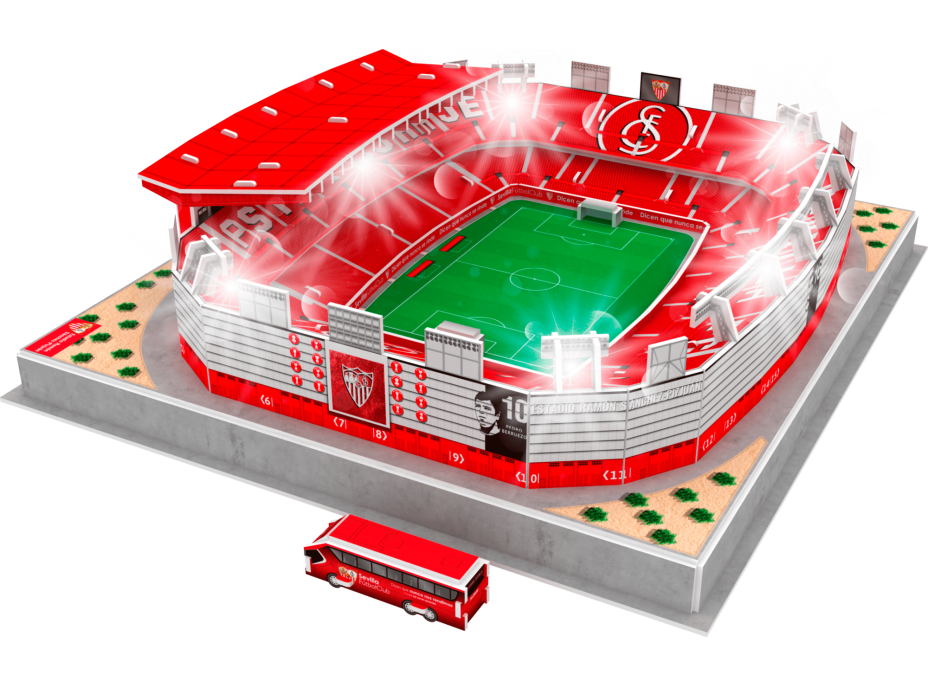 3D PUZZLE STADIUM Svietiace 3D puzzle Štadión Ramón Sánchez-Pizjuán - FC Sevilla