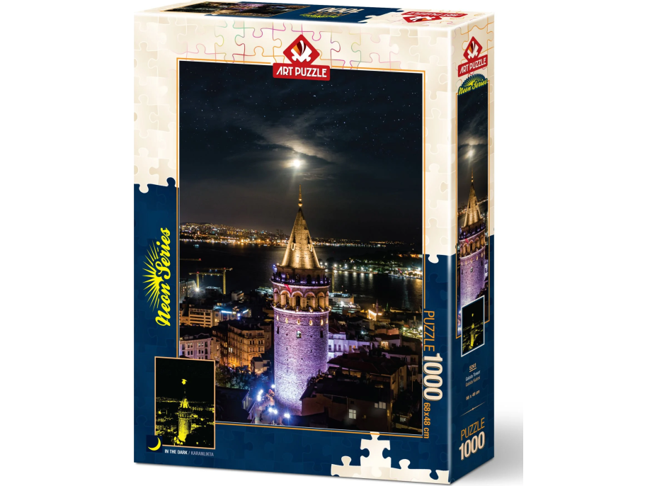 ART PUZZLE Svietiace puzzle Galatská veža 1000 dielikov