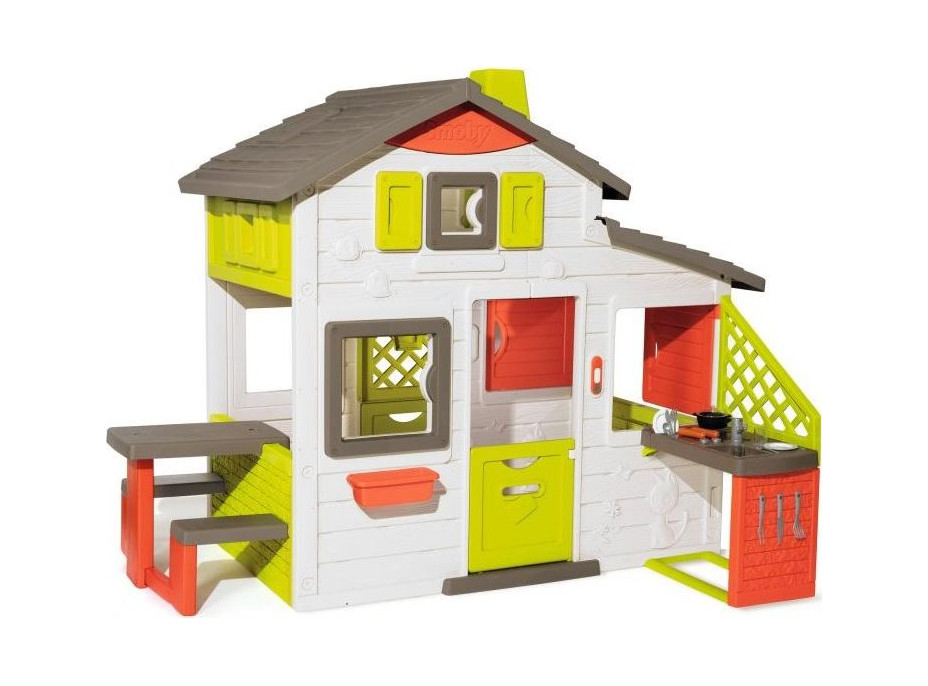 SMOBY Záhradný domček Neo Friends House s kuchynkou a piknikovým stolom
