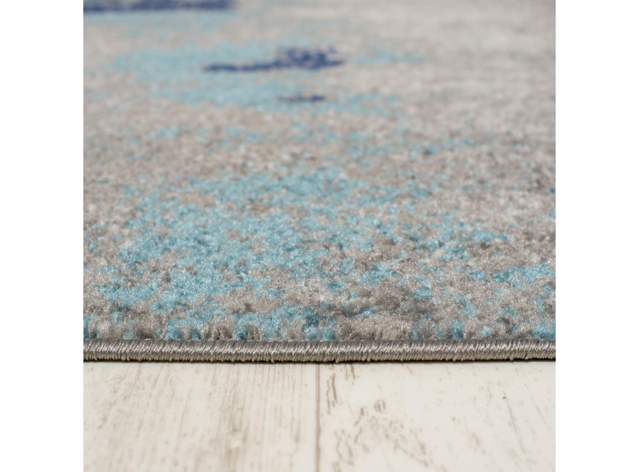 Moderný kusový koberec SPRING Splash - tyrkysový