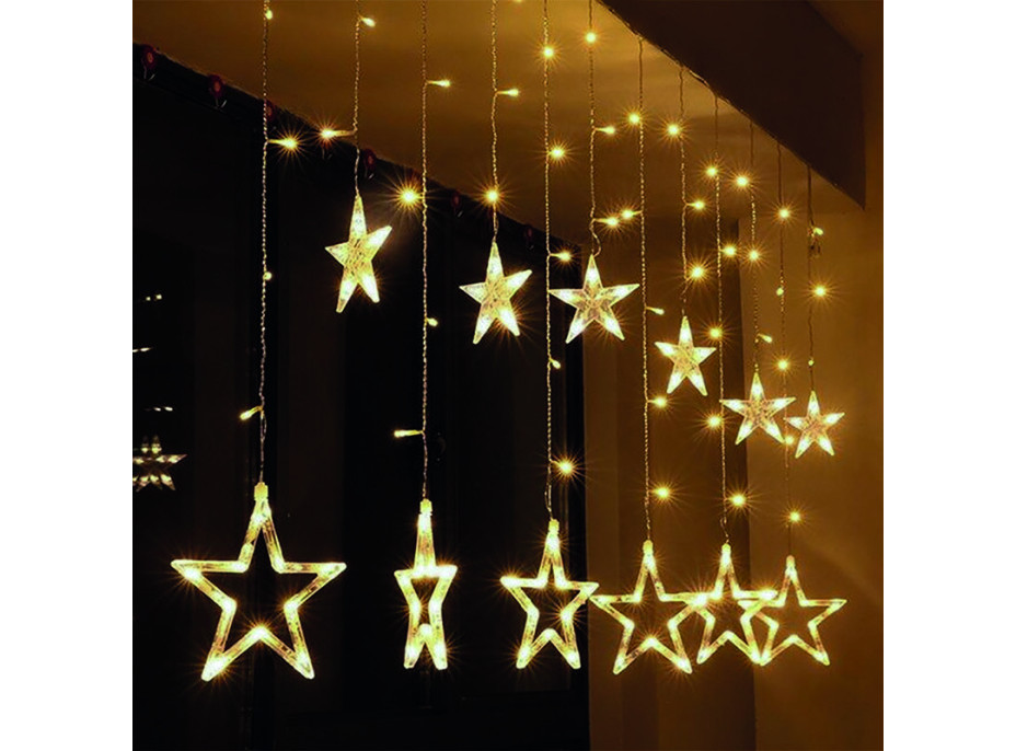 LED vianočný záves Hviezdy