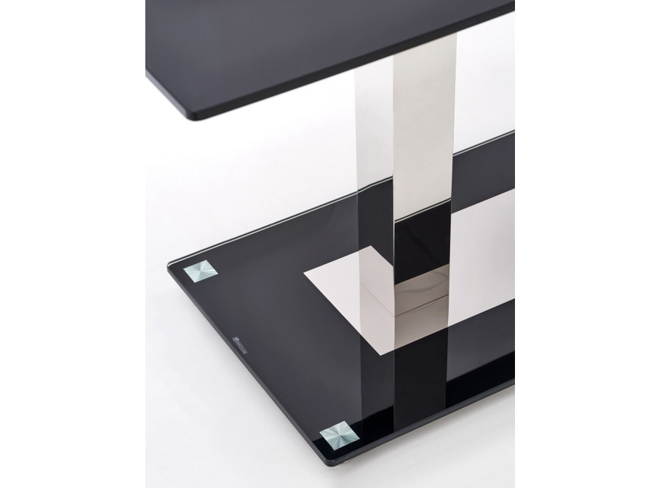 Jedálenský stôl TOBIAS - 130x80x74 cm - čierny