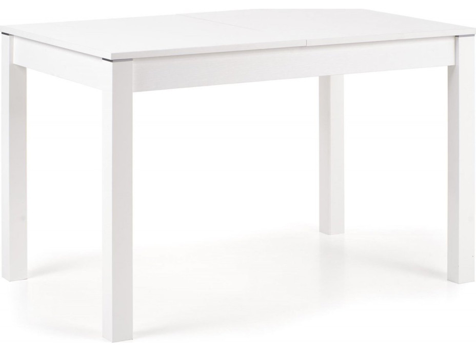 Jedálenský stôl MICHAEL - 118(158)x75x76 cm - rozkladací - biely