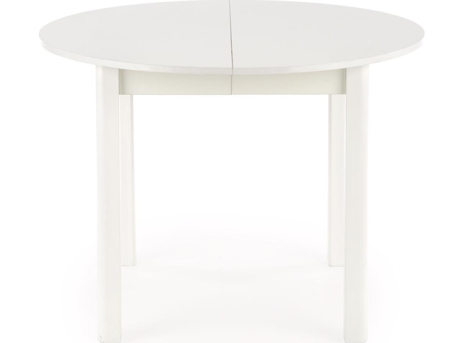 Jedálenský stôl RAUL - 102(142)x102x76 cm - rozkladací - biely