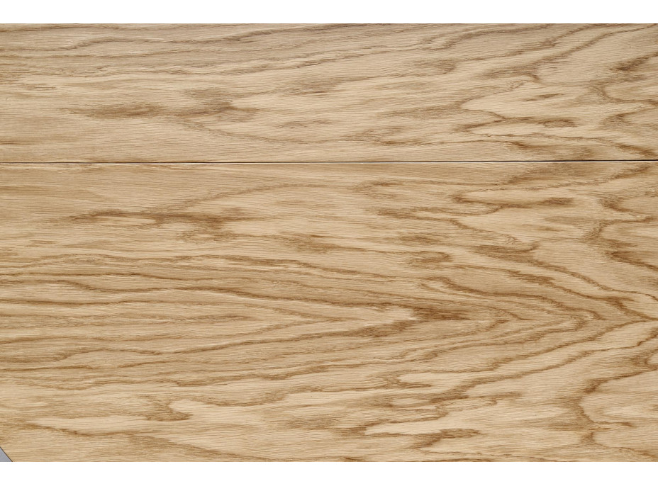 Jedálenský stôl CALLUM - 100(300)x100x76 cm - rozkladací - dub prírodný/čierny