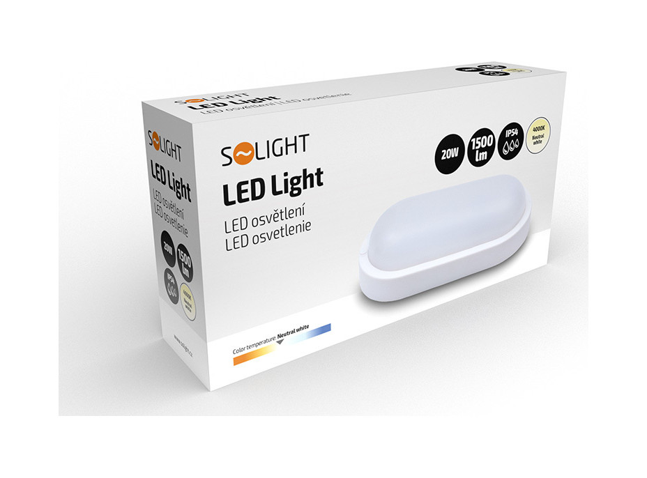 LED vonkajšie osvetlenie oválne - 20 W - 1500 lm - 4000 K