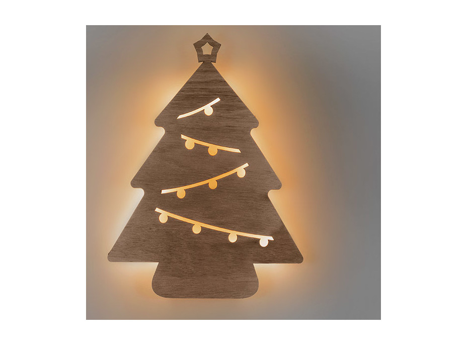 LED nástenná dekorácia vianočný stromček