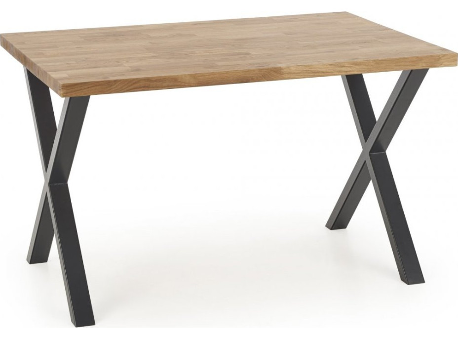 Jedálenský stôl ANTHONY - 120x78x76 cm - dub prírodný/čierny