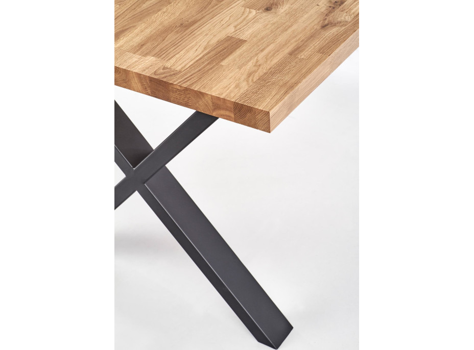 Jedálenský stôl ANTHONY - 140x85x76 cm - dub prírodný/čierny